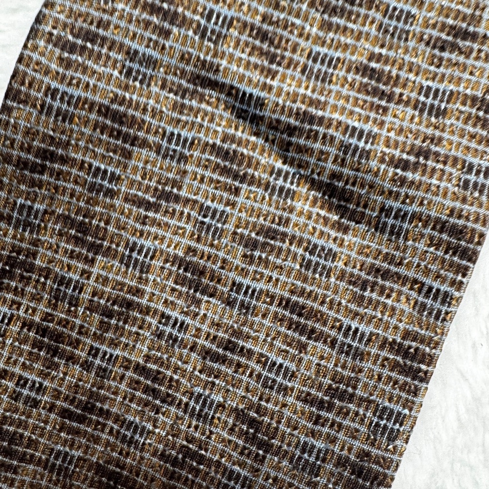 Valentino Mens Neck Tie Brown Striped 100% Silk Designer Made in Italy